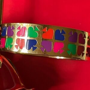 KATE SPADE BRACELET,Play Your Cards Rigth Bangle,Kate Spade Heart Bangle